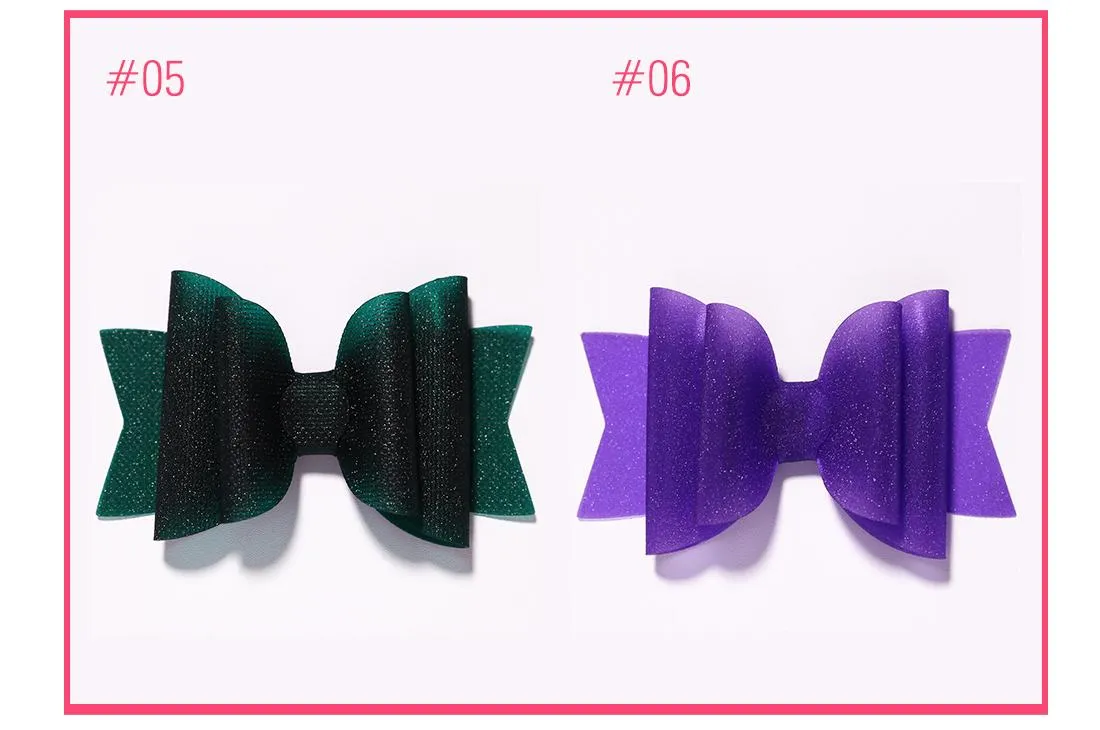 Épingles à cheveux en gelée, 3.5 pouces, 15 pièces/lot, pinces à cheveux, fête de danse, nœuds en Pvc imperméables, pinces à cheveux de princesse, accessoires pour cheveux_voghion.com