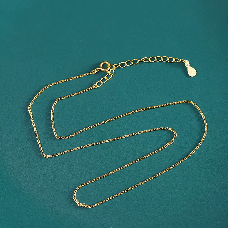 Chaînes SA SIERAGE Chaîne assortie S Sterling Sier Bijoux Accessoire Mode Exquis O Collier Colliers Clavicule Sauvage_voghion.com
