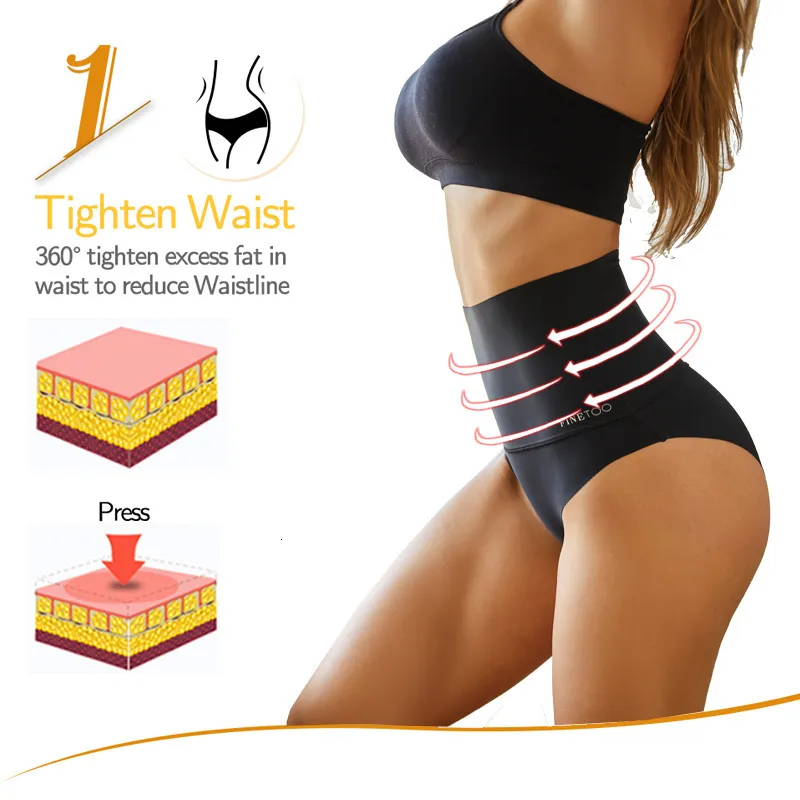 Shaper Women NEWWaist Sexy Seamless Shapewear Body Ice Silk Oddychające majtki modelujące brzuch Butt Lifter Fe 70% zniżki_voghion.com