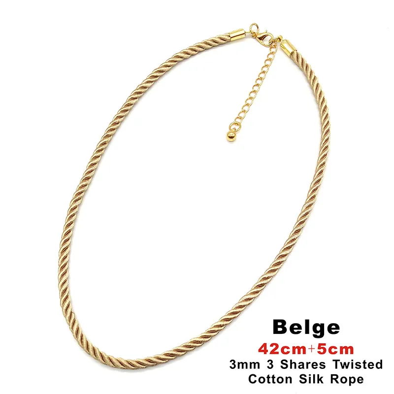 Ķēdes 3 gab./daudzums 3 mm šķipsnu virves zīda auklas kaklarota omāru aizdare zelta krāsas ķēdītes DIY kulons_voghion.com