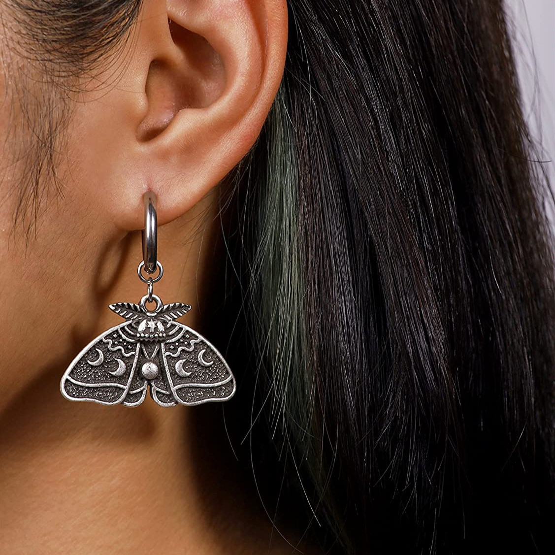 Ohrringe Gothic Insekten Ohrringe stehlen Mondphasen Schmuck_voghion.com