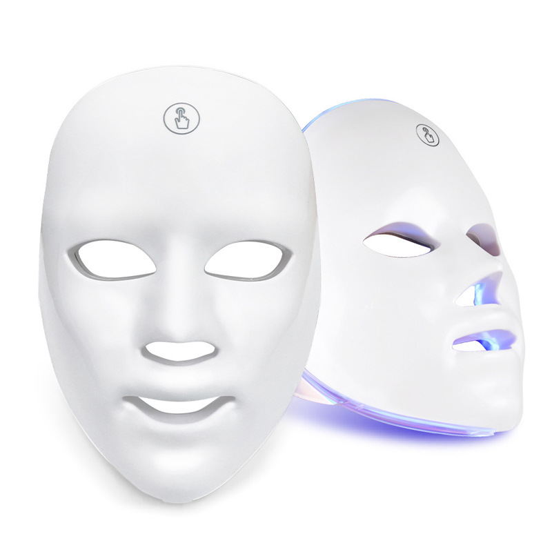 Kabellose LED-Gesichtsmaske mit Lichttherapie, Photonen-USB-Aufladung, 7 Farben, Gesichtsmaske für Anti-Aging, Hautverjüngung, Hautpflegegerät_voghion.com