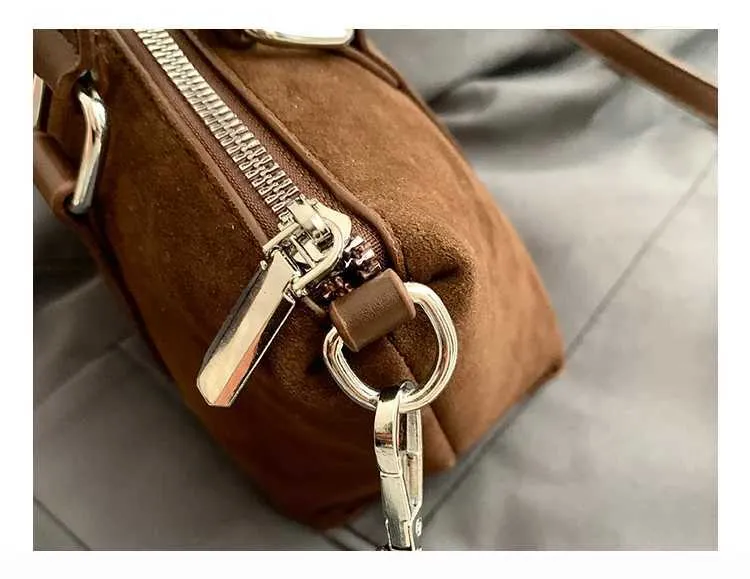 Borse a mano in pelle scamosciata solida da donna, morbide e carine, casual, da viaggio, a tracolla, da donna, retrò, con manico a secchiello, da donna, a tracolla_voghion.com