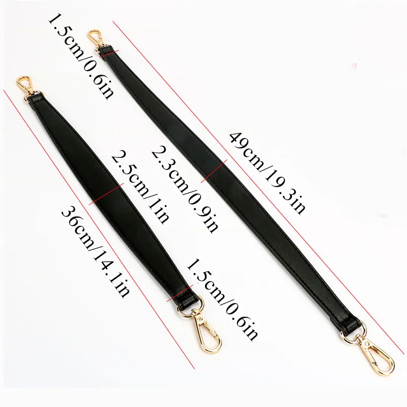 Asas anchas de cuero artificial de alta calidad para bolsos, correas cortas de repuesto para bolsos._voghion.com