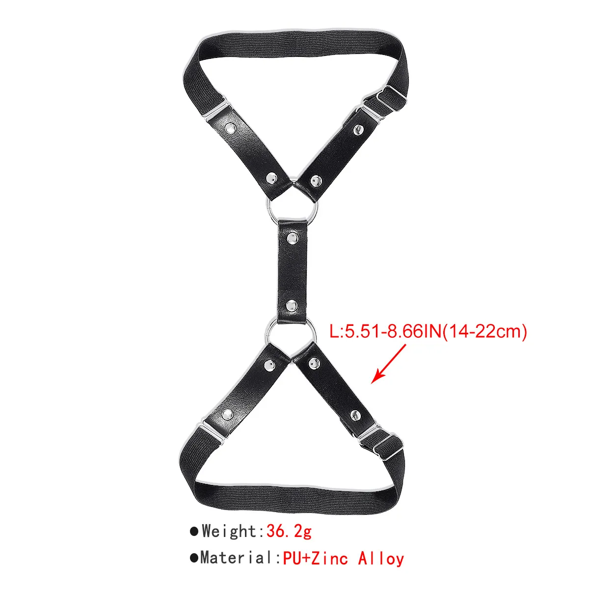 Fußkettchen 2023 Sexy Gothic PU-Leder Nieten Beinring Punk Cool Pats Mädchen Pfirsich Herz Oberschenkelkette Weibliche Körperzubehör_voghion.com