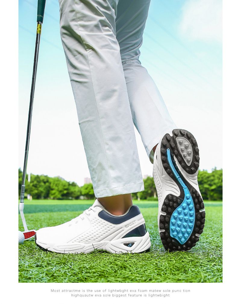 Letnie wygodne nowe trampki męskie młodzieżowe Strolg golfowe casualowe buty sportowe na świeżym powietrzu trendy_voghion.com