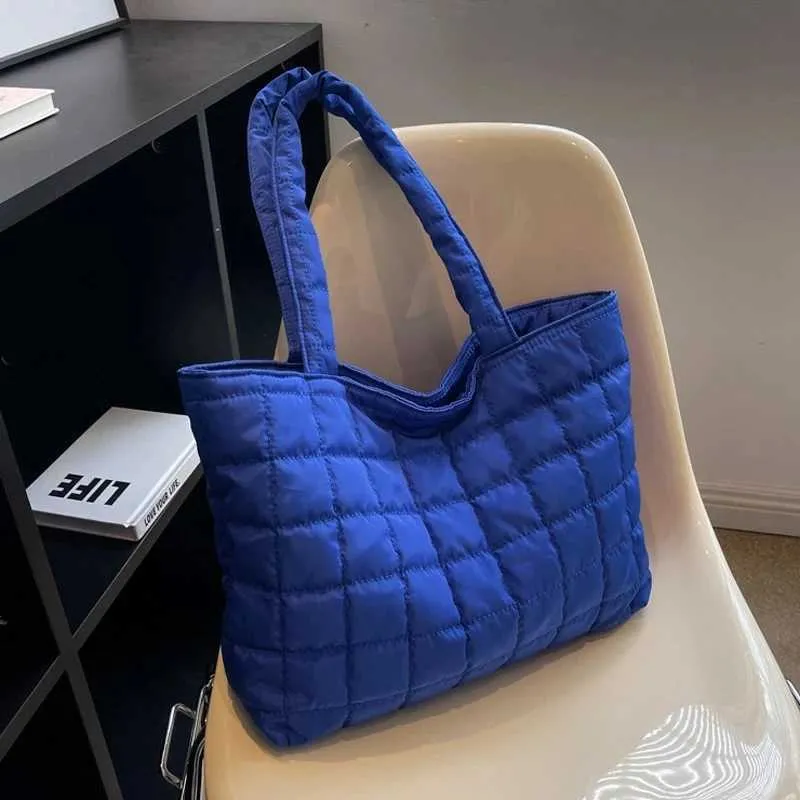 Winter New Waterproof Space Cotton Shoulder For Women Large Capacity Handbag Shopping Tote Lady Crossbody Bag_voghion.com
