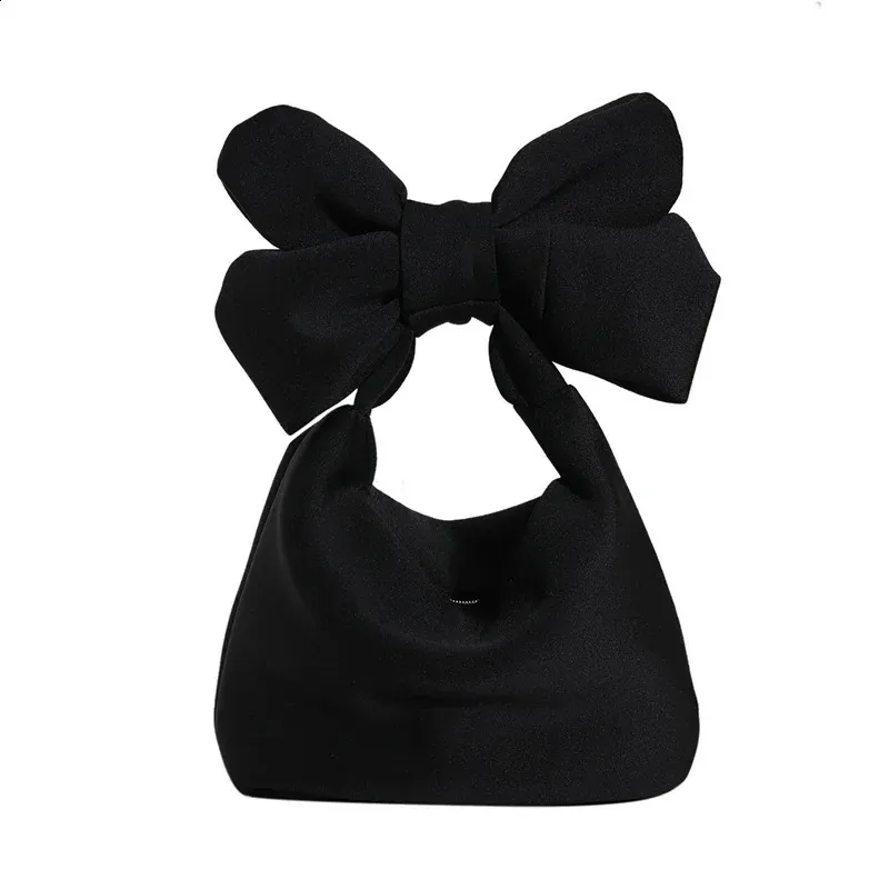 Borsa donna con fiocco in tela borsa a tracolla elegante_voghion.com
