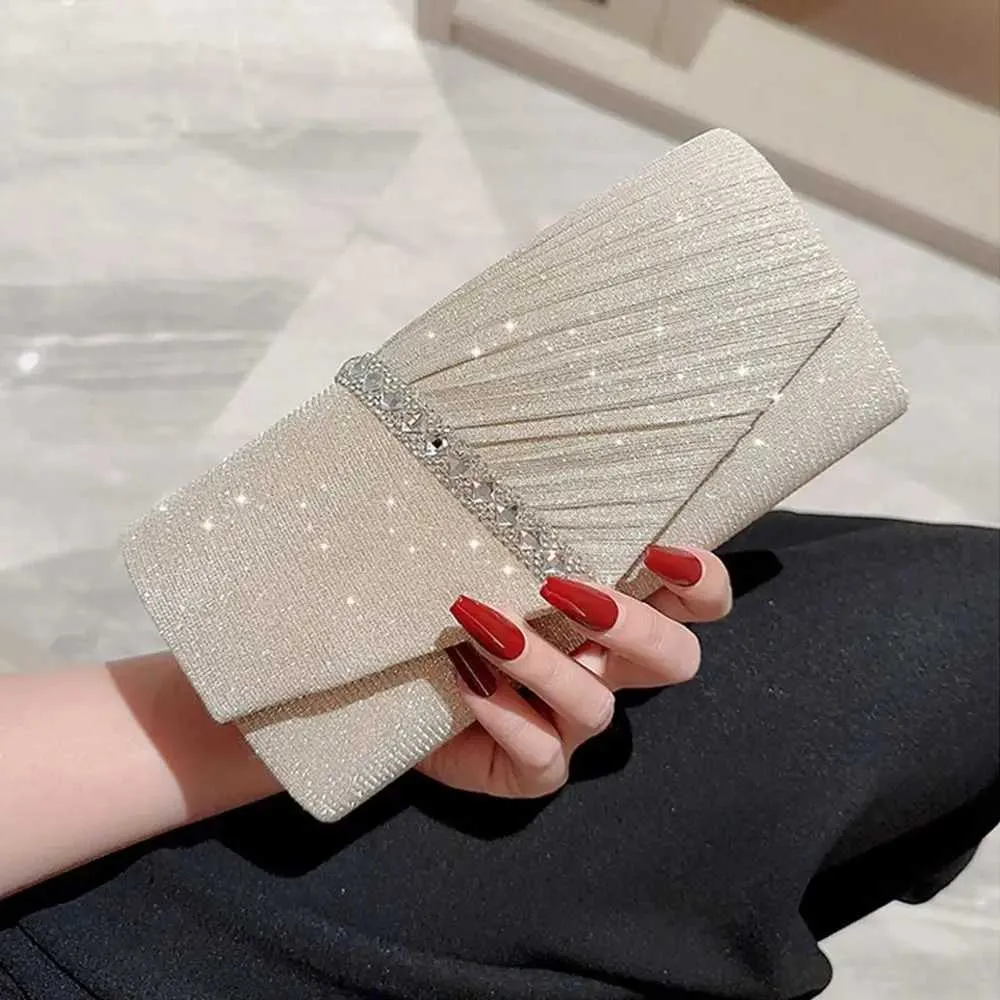 Sac à main de soirée à paillettes pour femme, pochette à bandoulière avec chaîne, portefeuille de fête de mariage, sac à main de banquet scintillant Y241019_voghion.com