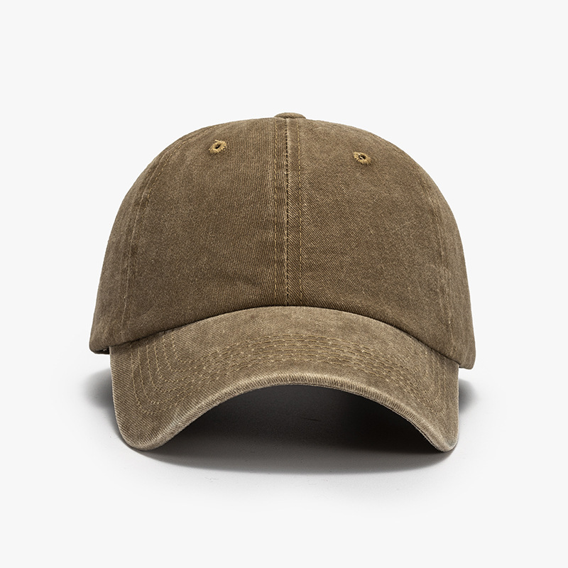 Japanese Soft Top Washed Retro Duckbill Cap With Curved Brim Versatile Student Casual Men's And Women's Outdoor Baseball Caps_voghion.com