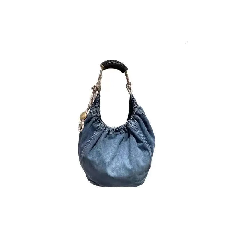 Borsa a tracolla in denim per donna, alla moda, a tracolla, casual, chic, da viaggio, all'aperto, tote, da donna_voghion.com