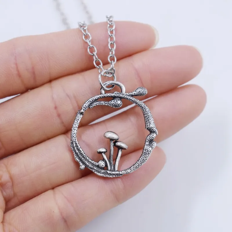 Pendant Necklaces 12pcs Lovely Sweet Metal Alloy Mushroom Necklace Women's Temperament Jewelry Friend Birthday Gifts_voghion.com