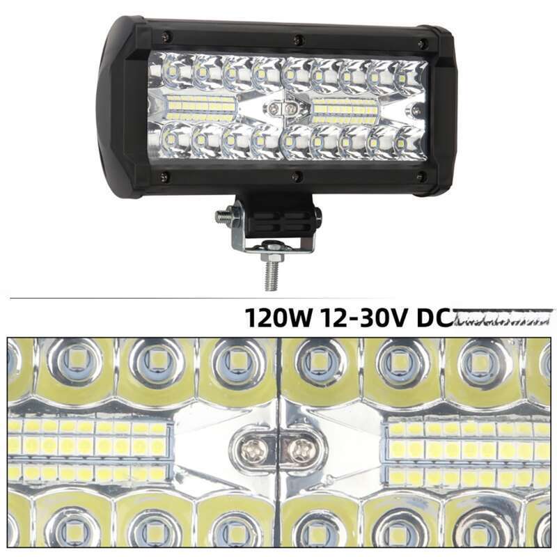 Yeni Yüksek Parlaklık Üç Sıra 120w Plastik Yarı Alüminyum Çalışma Şeridi Lig Off-road Araç Tavan Ön Tamponu İçin_voghion.com