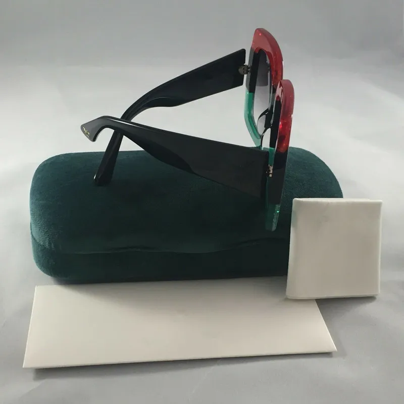 Oversized Square Sunglasses For Women Black Gradient Glittered_voghion.com