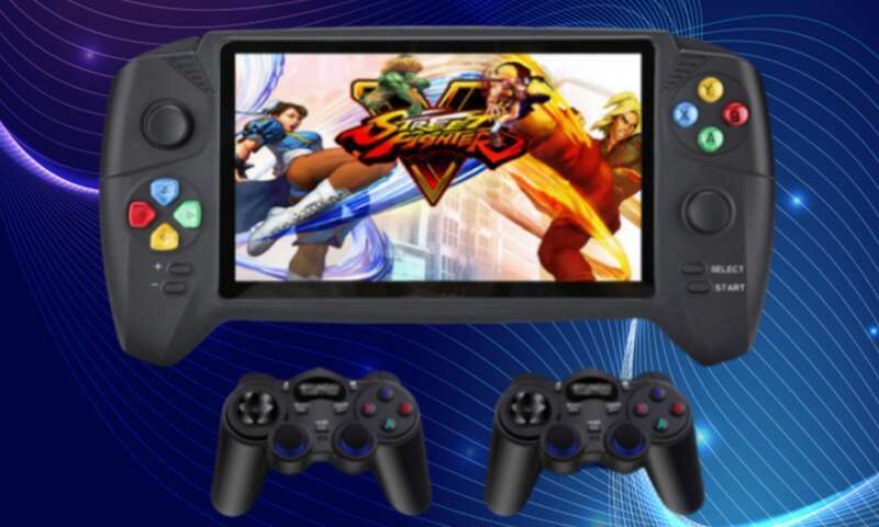 Xigubai 7-calowa przenośna konsola do gier PSP z poziomym ekranem telewizora, wygodna i nostalgiczna gra King Of Fighters Arcade_voghion.com