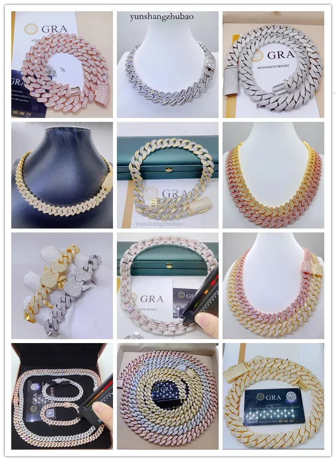 moissanite Halsband Designer Smycken Cuban K Chain Iced Out Pass Dia Tester Sterg Sier Halsband Vvs Moissanite Chains_voghion.com