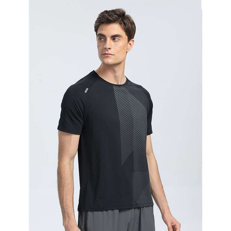 Sports Quick Drying Sweat Absorbing And Breathable Running Elastic Fitness Clothes, Outdoor Hiking Loose Top, Short_voghion.com