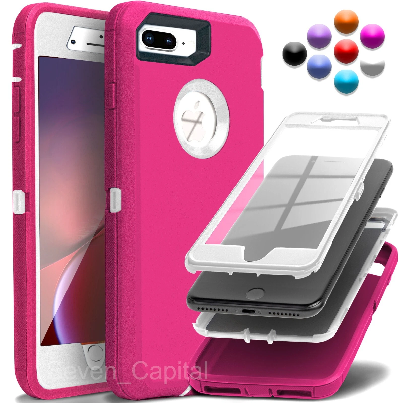 For IPhone 6 7 8 Plus SE 2 3 Protective Shockproof Cover Case + Screen Protector_voghion.com