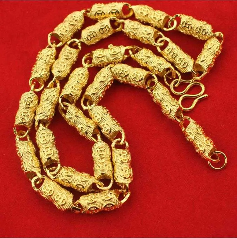 Männlicher Anhänger, klassischer massiver Gold gefüllter Männer-Anhänger aus Gelbgold für Männer, Partyschmuck, L2404_voghion.com