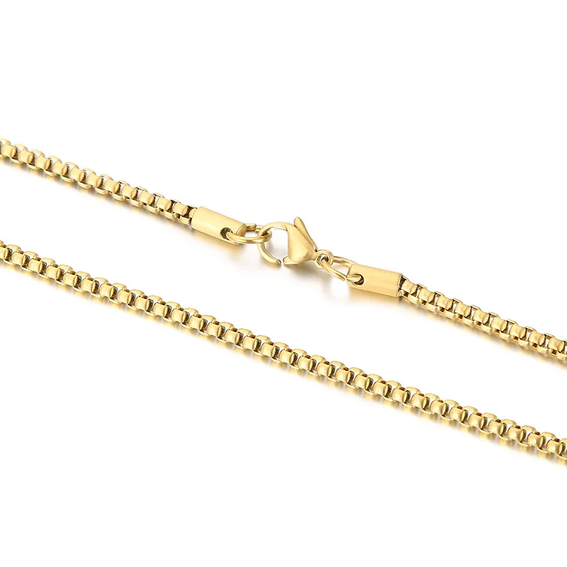 Ketten Unübertroffene Halskette aus gebürstetem Gold mit Panzerkette, hochwertiger Edelstahl, perfekte Beschichtung 18 K_voghion.com