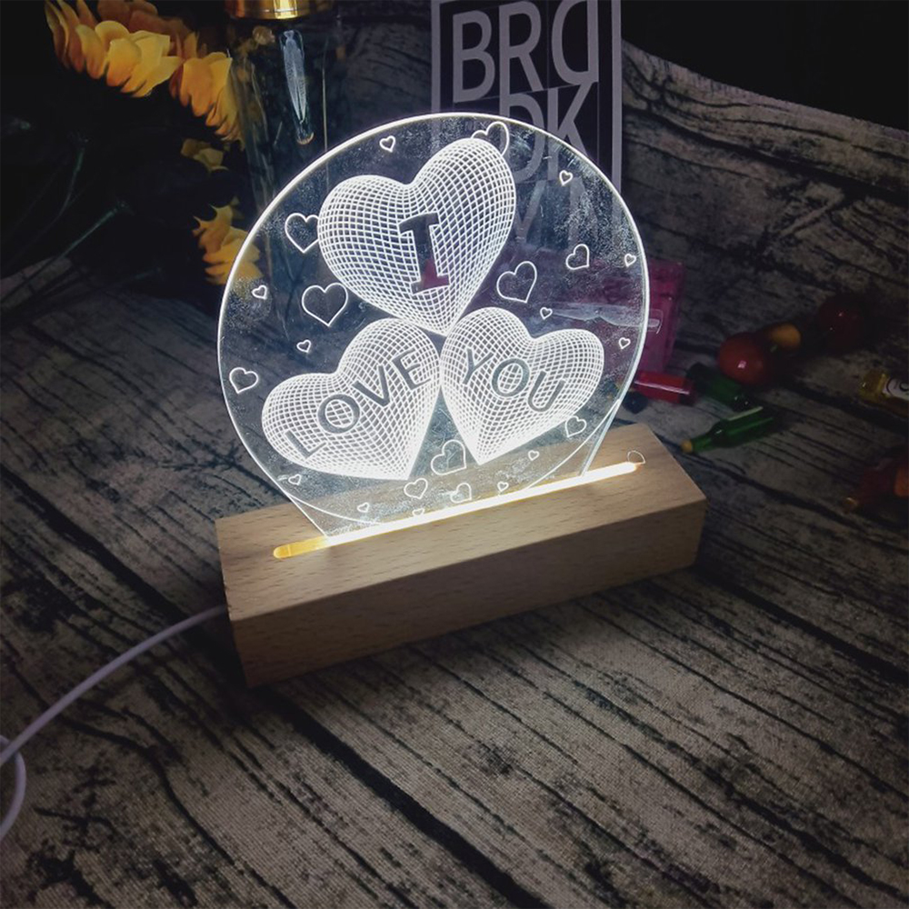 Rektangulär massiv bokträ LED-bas för hartsbokstäverlampa Akrylglas hartskonst trä ljusdisplay bas LED-stativ Dropship_voghion.com