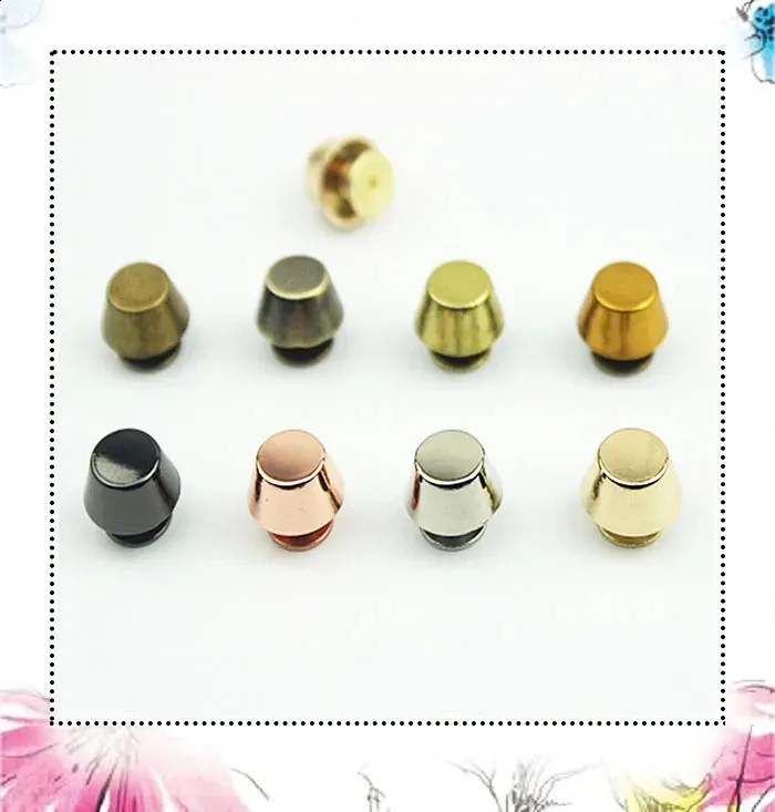 20 set di borse in pelle di alta qualità in metallo color oro rosa con fondo protettivo per piedini, chiodi, cintura, bottone a vite_voghion.com