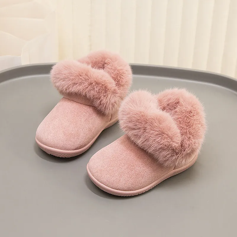 Bebek Kız Kar Çocuk Pamuklu Ayakkabılar Cutefeet Peluş Sıcak İlk Yürüteçler Kaymaz Bebek Botları 12 - 17 Numara_voghion.com