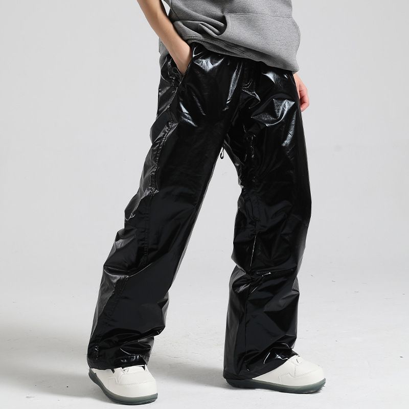 New ski men loose veneer waterproof windproof breathable warm snow pants women's outdoor skiing equipment_voghion.com
