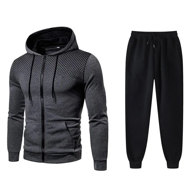 Herren Trainingsanzug Mit Hoodie Und Jogger Für Sport Freizeit_voghion.com