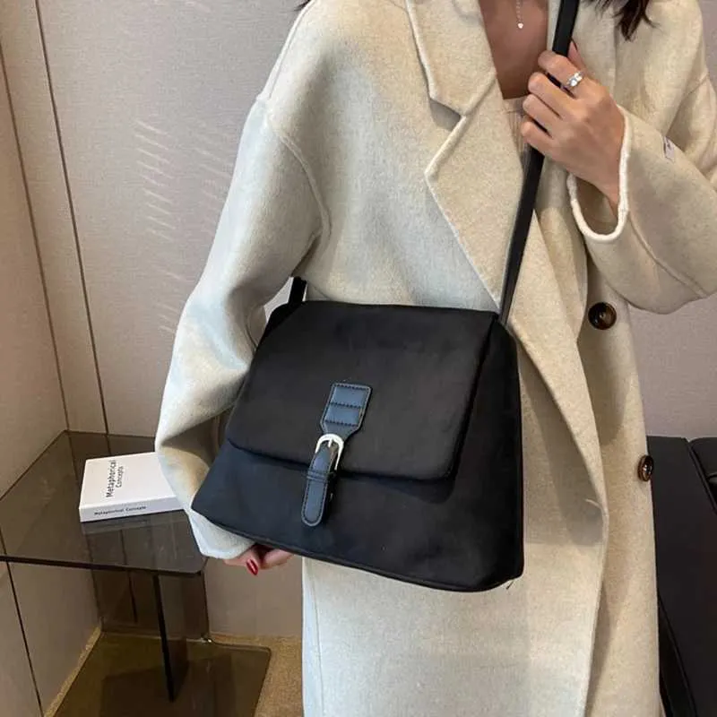 Damen Wildleder Umhängetasche Und Messenger Bag Schultertasche_voghion.com