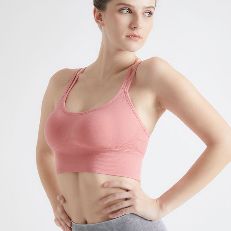 Het dragen van een alles-in-één sport voor vrouwen, Xia Meibei, Yoga, Fiess, BH, Hardlopen, Cross schokabsorberend, Gebundeld_voghion.com