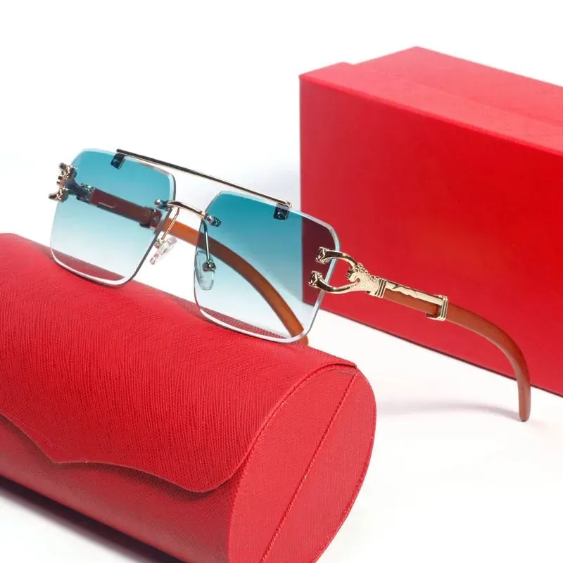 CT7234 Gafas de sol modernas para hombre, gafas de sol con carrito, gafas de sol de gran tamaño con patillas de leopardo y doble varilla, puente nasal, gafas de metal azul y morado_voghion.com