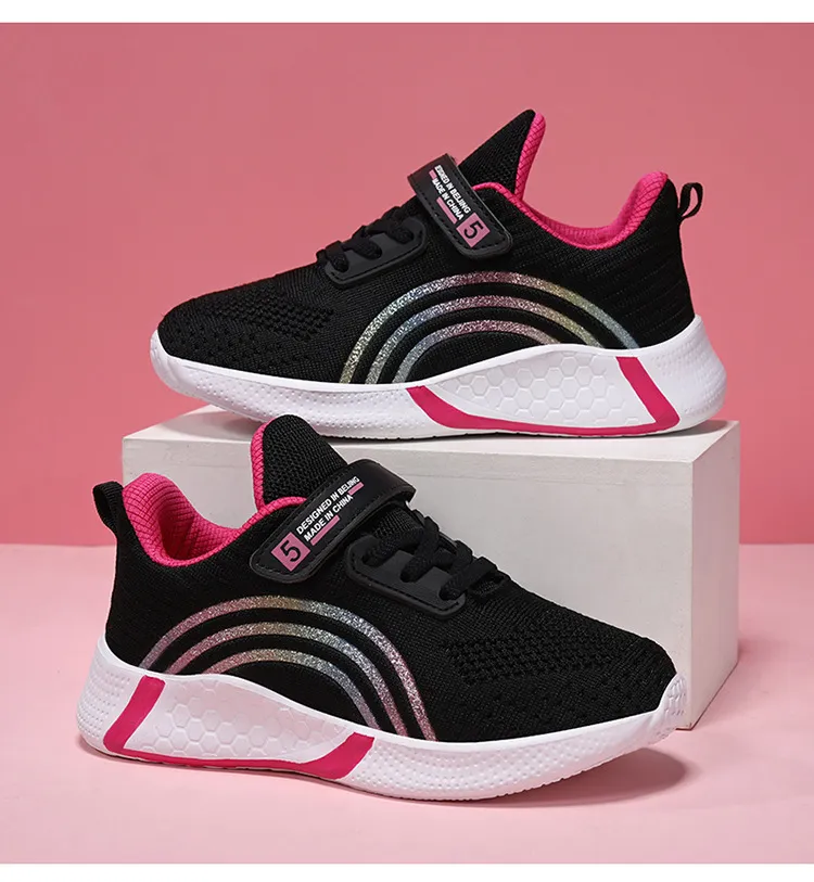 Happysteps Kinder Laufschuhe für Mädchen, Kleinkinder, atmungsaktiv, weich, rutschfest, Sportschuhe für Jugendliche, groß_voghion.com