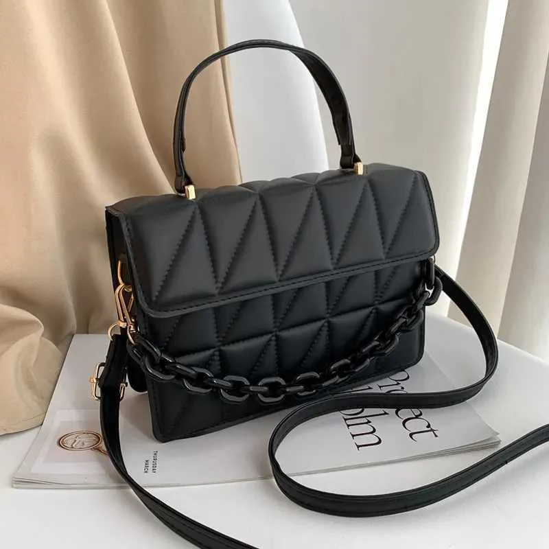 Trendy Plaid Wen Shoe Fi Chain Cross Body Bag Brand Designer Handbags and Wallets Small Flip Top Handbag Y241026_voghion.com