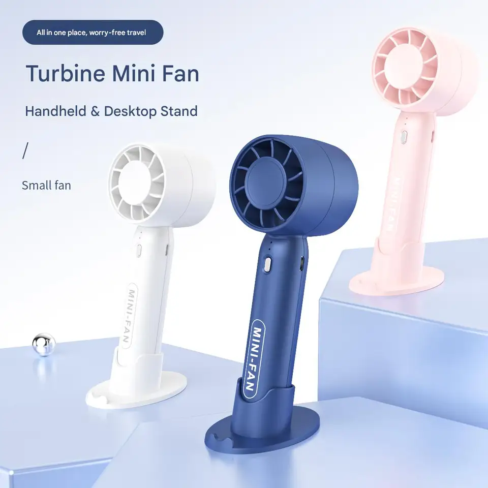 Portable Turbo Handheld Fan Rechargeable Mini Desktop Cooling Fan_voghion.com
