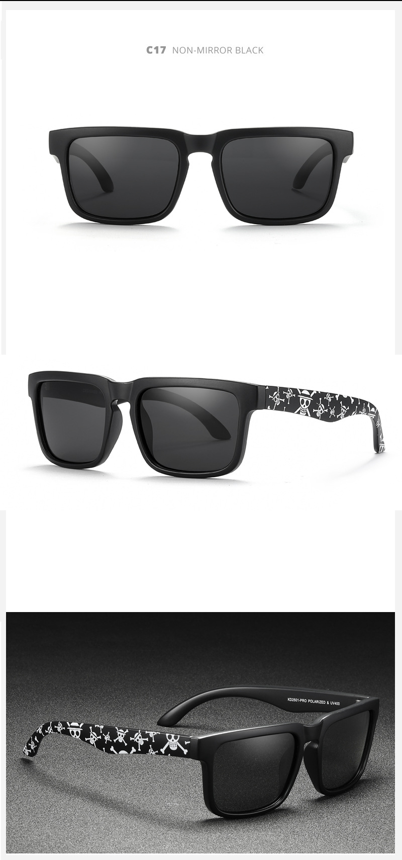 KDEAM Occhiali da sole polarizzati colorati con vera pellicola Occhiali da sole casual con scatola Occhiali alla moda colorati KD2501PRO_voghion.com