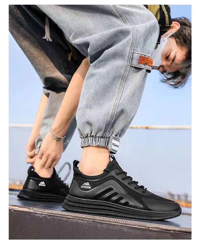 [Preferred] 8109 New Comfortable Breathable Flying Mesh Soft Sole High Quality Trendy Men's Shoes_voghion.com