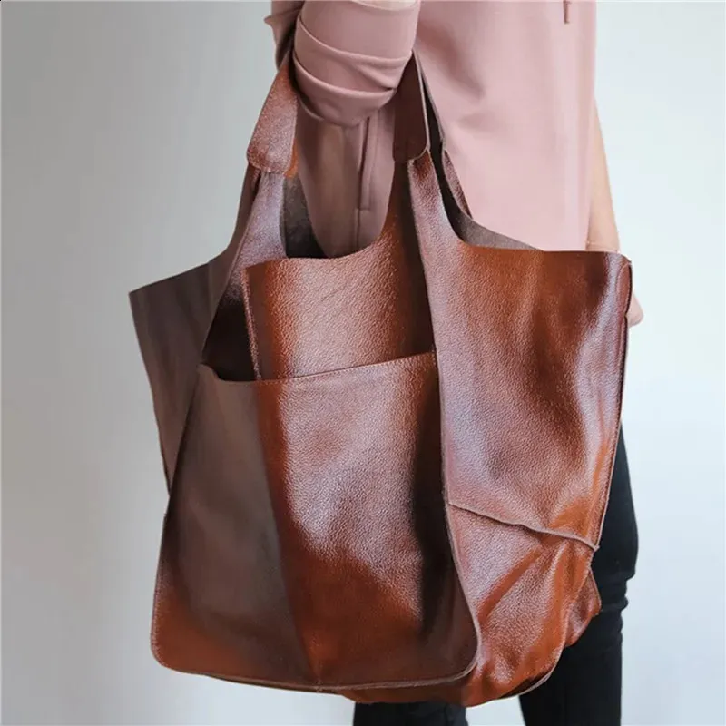 Borsa a tracolla grande in pelle PU da donna, borsa da lavoro, borsa a tracolla morbida, borsa oversize da donna, bolsa feminina_voghion.com