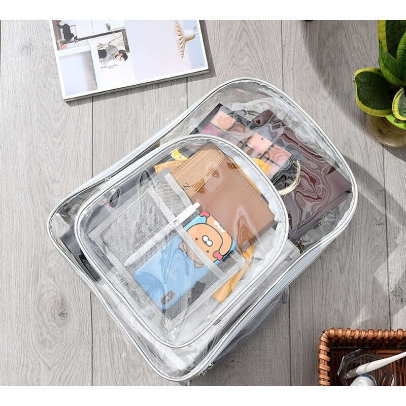 Waterproof Men's Outdoor PVC Student Transparent Backpack_voghion.com