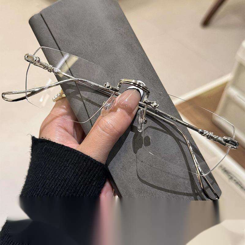 Cutting Edge Frameless Anti Blue Light Glasses For Women Can Be Equipped With Prescription Eye Frames, Instagram Style_voghion.com