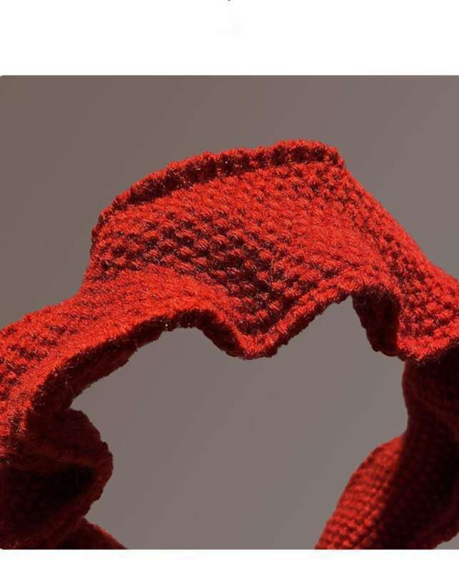 Gestricktes Stirnband In Rot Für Damen Elegantes Winteraccessoire_voghion.com