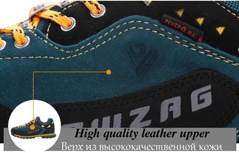 Waterproof Hiking Men's Climbing Shoes Anti-collision Fashion Outdoor Casual Lace-up Sneakers_voghion.com