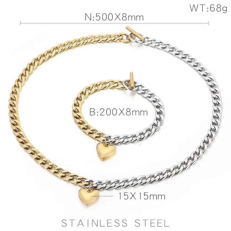 Set di gioielli in acciaio inossidabile Kalen, 6 stili, con ciondolo a forma di cuore, a forma di farfalla, con chiave e scritta "Amo la mamma", collana e bracciale._voghion.com