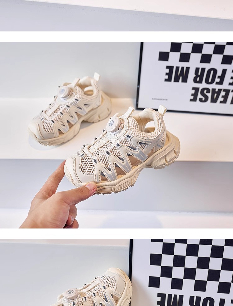 Sandali per bambini 2024 estate nuovi ragazzi traspirante singolo maglia cava ragazze scarpe sportive casual leggere_voghion.com