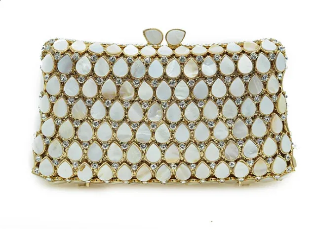 Poșetă de seară cu model shell roz pentru femei, cu pietre, Minaudiere, pentru petreceri, cină, Rhie, genți de mână cu cristale, genți și clutch-uri de seară_voghion.com