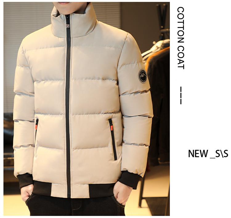 Herrenbekleidung Herren Stehkragen Pufferjacke - Winter Thermomantel mit modischer Steppung (Oversize Trendy Style)​​_voghion.com