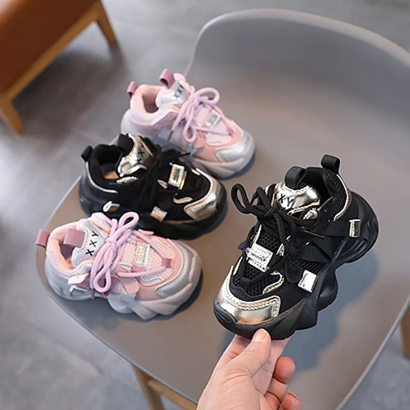 Kinder-Sneaker im Mesh-Stil für Mädchen und Jungen, weiche Sohle, rutschfest, Laufschuhe von Kidsnest für Jugendliche und Kleinkinder, Turnschuhe, Größen US9C–US5Y_voghion.com