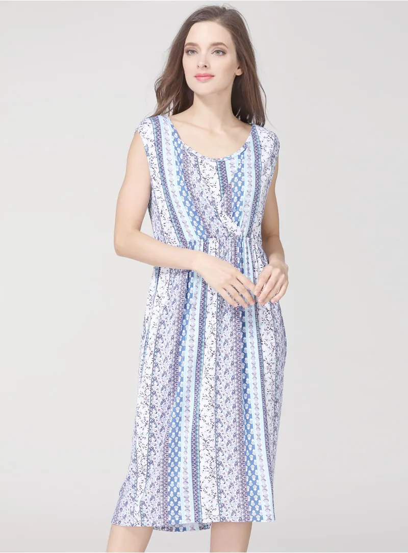 2024 New VNeck Summer Breastfeeding Dresses Sleeveless Dress for Pregnant Women Maternity Clothes_voghion.com