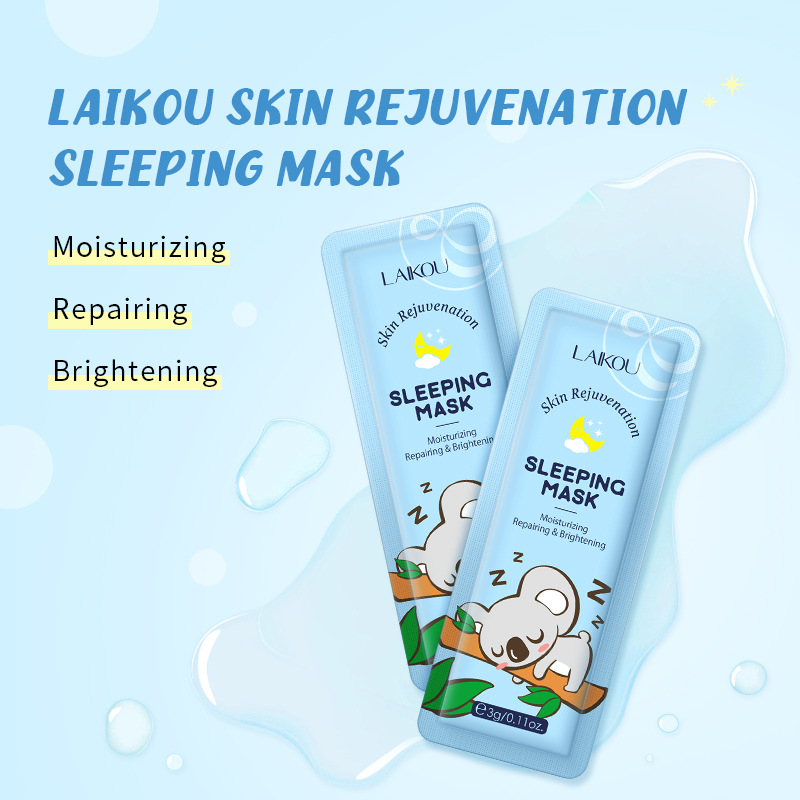 Masque facial de sommeil sans lavage Legco Koala 3g peau de crevette paquet anglais
