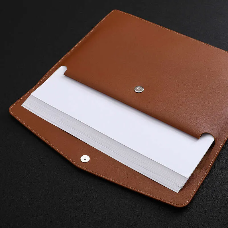 Porte-documents en cuir de grande capacité, porte-documents d'affaires, porte-documents à bouton magnétique, étuis étanches pour ordinateur portable, bureau_voghion.com